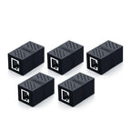 Elegant Small RJ45 Network Coupler Connector Cat7/6/5e Ethernet Adapter 8P8C Network Extender Extension Cable For Ethernet Cable Adapter Female To Female Black Stevvex