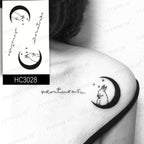 Elegant Small Waterproof Temporary Tattoo Sticker Makeup Flame Finger Black Square Rose Flower High Quality Design For Womens