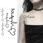 Elegant Small Waterproof Temporary Tattoo Sticker Makeup Flame Finger Black Square Rose Flower High Quality Design For Womens