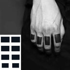 Elegant Small Waterproof Temporary Tattoo Sticker Makeup Flame Finger Black Square Rose Flower High Quality Design For Womens