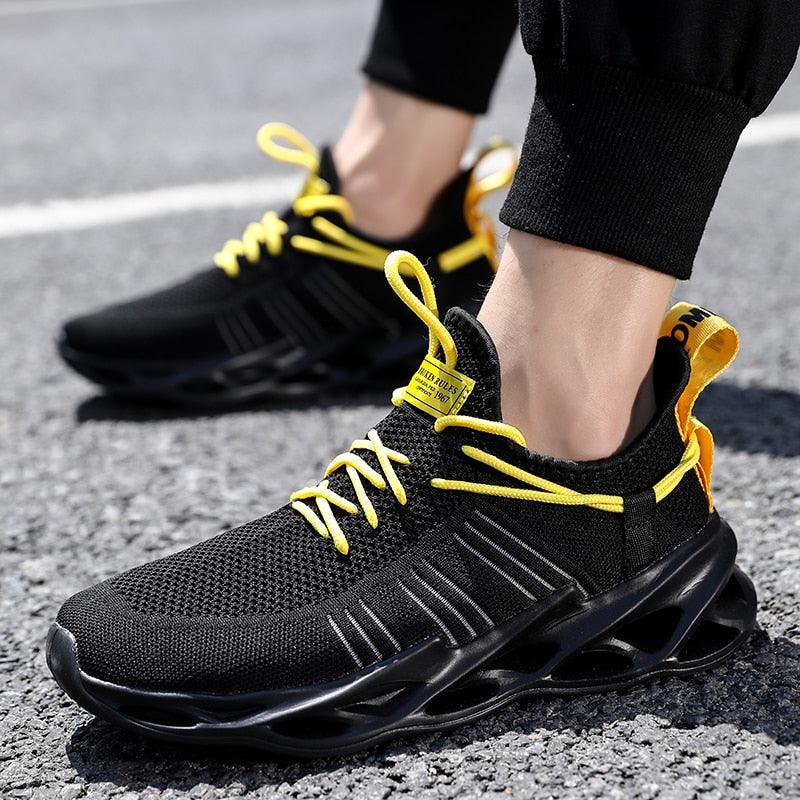 Elegant Sneakers Men Sports Running Shoes Fashion Couple Causal Shoes Fashion Flats Breathable Athletic Lightweight Non Slip Athletic Walking Jogging Sneakers Stevvex