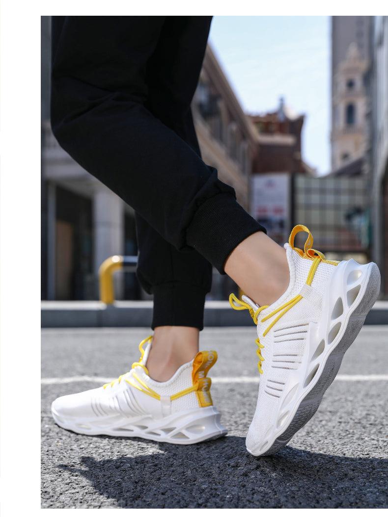 Elegant Sneakers Men Sports Running Shoes Fashion Couple Causal Shoes Fashion Flats Breathable Athletic Lightweight Non Slip Athletic Walking Jogging Sneakers Stevvex