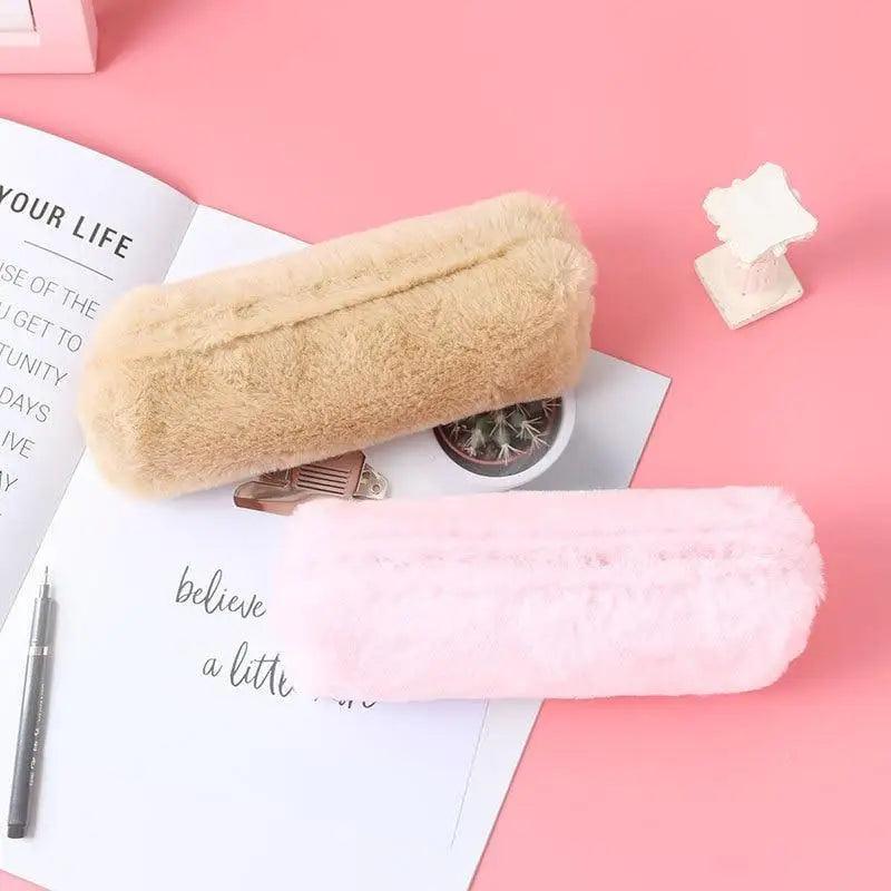 Soft Pencil Pouch For Student Durable Plush Stuffed Accessory Pencil Case For School Stevvex