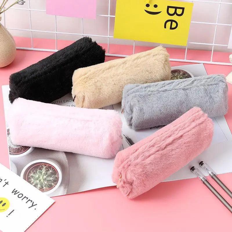 Soft Pencil Pouch For Student Durable Plush Stuffed Accessory Pencil Case For School Stevvex