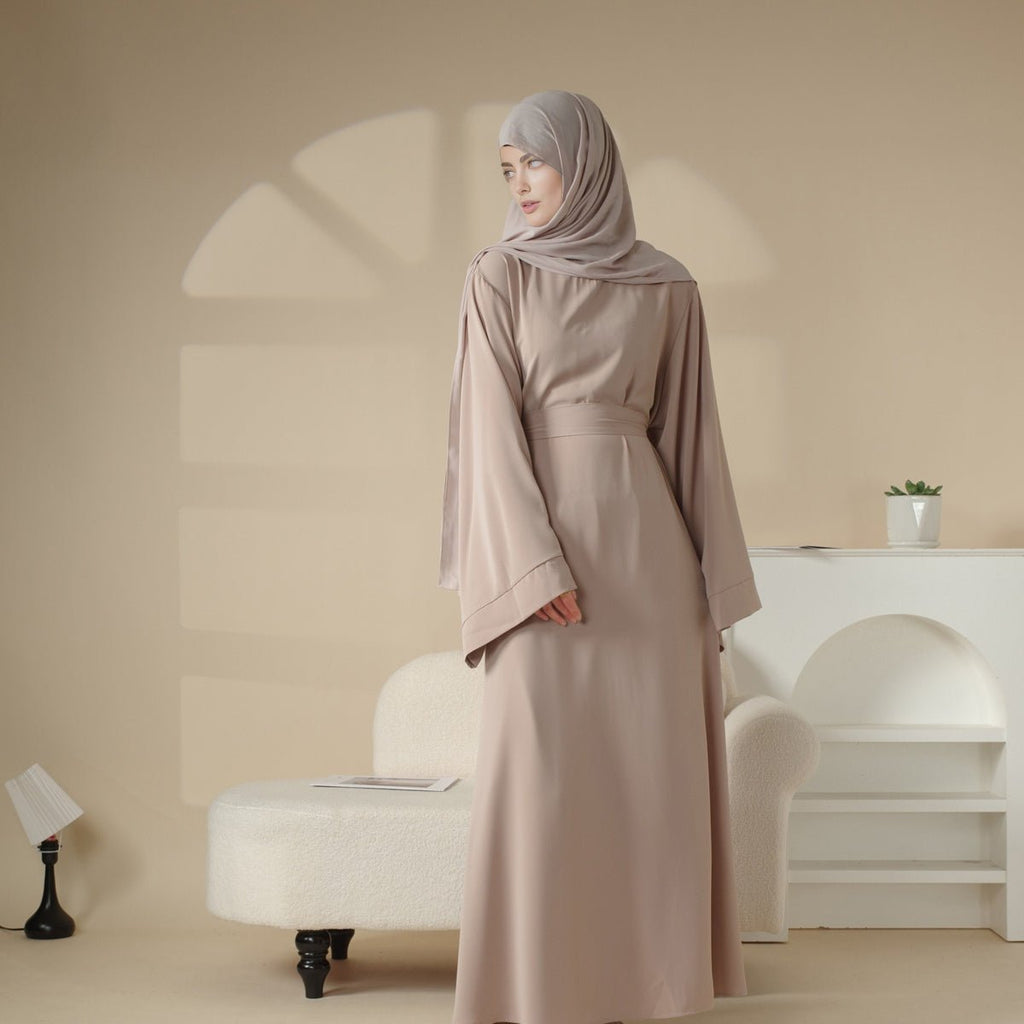 Elegant Solid Color Abaya For Muslimahs (MA036) Mariam's Collection