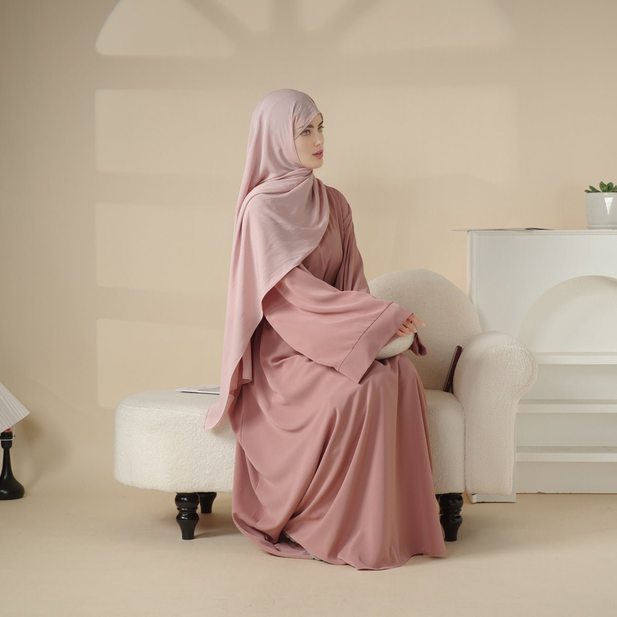 Elegant Solid Color Abaya For Muslimahs (MA036) Mariam's Collection