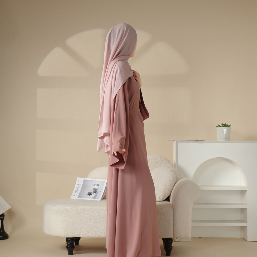 Elegant Solid Color Abaya For Muslimahs (MA036) Mariam's Collection