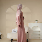 Elegant Solid Color Abaya For Muslimahs (MA036) Mariam's Collection