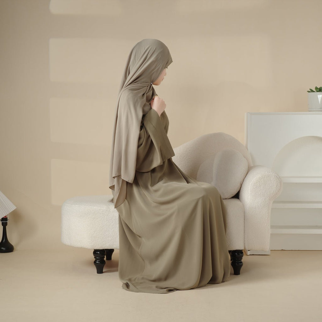 Elegant Solid Color Abaya For Muslimahs (MA036) Mariam's Collection