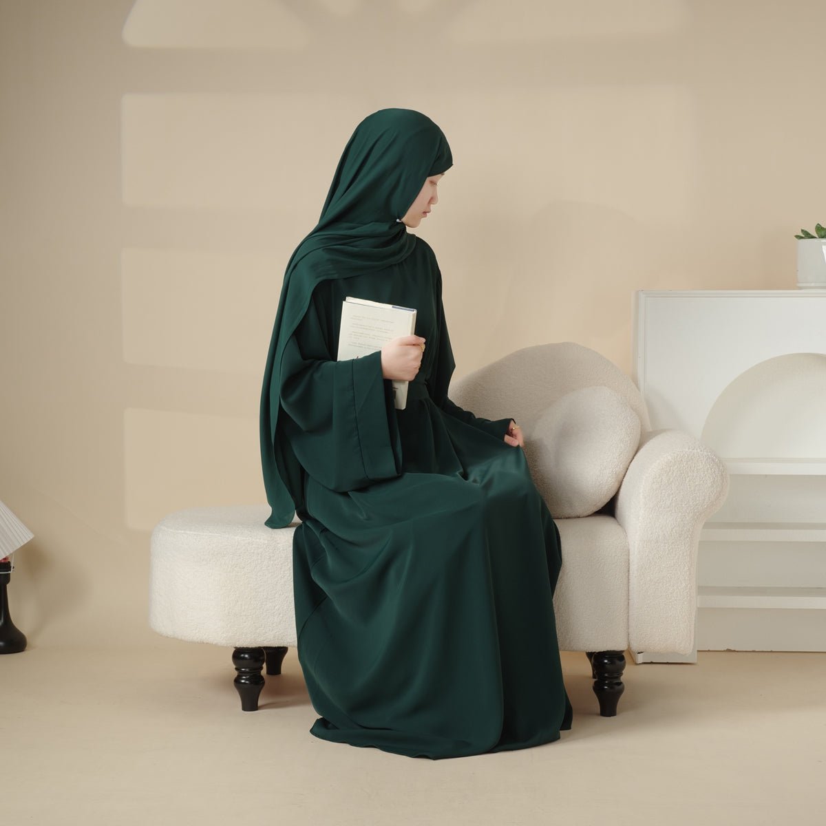 Elegant Solid Color Abaya For Muslimahs (MA036) Mariam's Collection