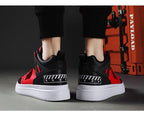 Elegant Sport Men's Sneaker Trend High Top Platform Shoes Spring Vulcanized Shoes Leather Casual Sport Fashion Flat Low Top Sneaker Lace-up Modern Design Stevvex
