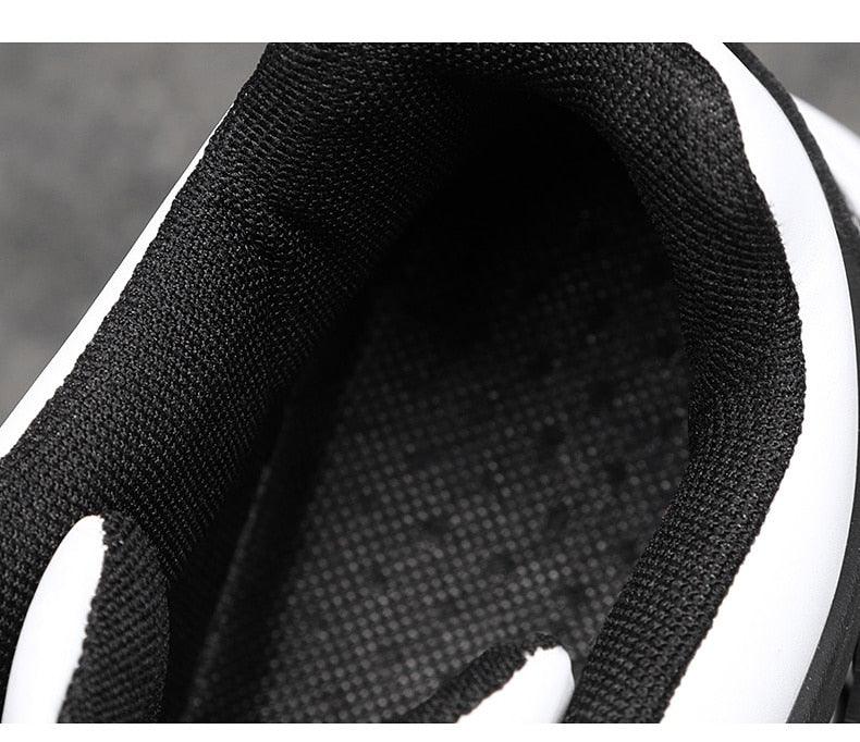 Elegant Sport Men's Sneaker Trend High Top Platform Shoes Spring Vulcanized Shoes Leather Casual Sport Fashion Flat Low Top Sneaker Lace-up Modern Design Stevvex