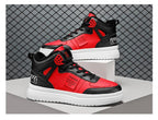 Elegant Sport Men's Sneaker Trend High Top Platform Shoes Spring Vulcanized Shoes Leather Casual Sport Fashion Flat Low Top Sneaker Lace-up Modern Design Stevvex