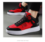 Elegant Sport Men's Sneaker Trend High Top Platform Shoes Spring Vulcanized Shoes Leather Casual Sport Fashion Flat Low Top Sneaker Lace-up Modern Design Stevvex