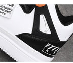 Elegant Sport Men's Sneaker Trend High Top Platform Shoes Spring Vulcanized Shoes Leather Casual Sport Fashion Flat Low Top Sneaker Lace-up Modern Design Stevvex