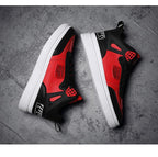 Elegant Sport Men's Sneaker Trend High Top Platform Shoes Spring Vulcanized Shoes Leather Casual Sport Fashion Flat Low Top Sneaker Lace-up Modern Design Stevvex