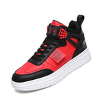 Elegant Sport Men's Sneaker Trend High Top Platform Shoes Spring Vulcanized Shoes Leather Casual Sport Fashion Flat Low Top Sneaker Lace-up Modern Design Stevvex