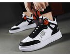 Elegant Sport Men's Sneaker Trend High Top Platform Shoes Spring Vulcanized Shoes Leather Casual Sport Fashion Flat Low Top Sneaker Lace-up Modern Design Stevvex