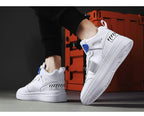 Elegant Sport Men's Sneaker Trend High Top Platform Shoes Spring Vulcanized Shoes Leather Casual Sport Fashion Flat Low Top Sneaker Lace-up Modern Design Stevvex