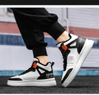 Elegant Sport Men's Sneaker Trend High Top Platform Shoes Spring Vulcanized Shoes Leather Casual Sport Fashion Flat Low Top Sneaker Lace-up Modern Design Stevvex