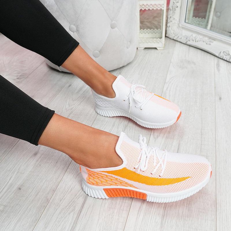 Elegant Sport Women's Vulcanized Female Lace Up Mesh Sneakers Round Toe Casual Walking Shoes Mesh Flat Anti-slip Women Breathable Mesh Fashion Sneakers Stevvex