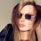 Elegant Square Sunglasses For Women Luxury Eyewear For Women/Men High Quality Metal Glasses For Women Outdoor Lightweight Sunglasses For Men Retro Design Stevvex