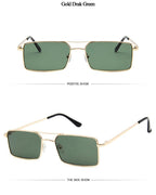 Elegant Square Sunglasses For Women Luxury Eyewear For Women/Men High Quality Metal Glasses For Women Outdoor Lightweight Sunglasses For Men Retro Design Stevvex