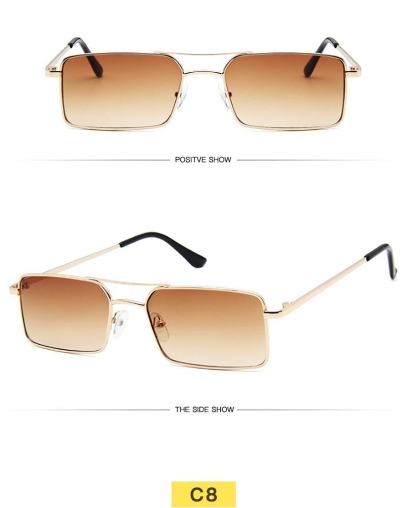 Elegant Square Sunglasses For Women Luxury Eyewear For Women/Men High Quality Metal Glasses For Women Outdoor Lightweight Sunglasses For Men Retro Design Stevvex