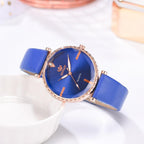 Elegant Style Fashion Womens Watch Luxury Leather Band Analog Quartz Wrist Watch Women Dress Leather Band Thin Minimalist Casual Simple Dress Analog Quartz Wristwatch