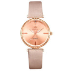 Elegant Style Fashion Womens Watch Luxury Leather Band Analog Quartz Wrist Watch Women Dress Leather Band Thin Minimalist Casual Simple Dress Analog Quartz Wristwatch