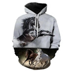 Elegant Sweaty Hoodie Popular Men's And Women's Sweatshirt Highest Value Animal 3D Printing Fashion Pullover Full Size  3D Horse Graphics Print Hoodie for Men Streetwear Casual Fashion Sweatshirt Stevvex
