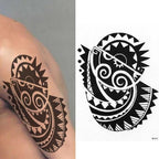 Elegant Temporary Waterproof Tattoos Big Tribal Sticker Black Large Body Art Makeup Fake Tattoo For Mens Womens