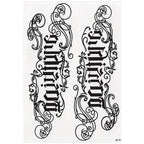 Elegant Temporary Waterproof Tattoos Big Tribal Sticker Black Large Body Art Makeup Fake Tattoo For Mens Womens