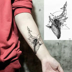 Elegant Temporary Waterproof Tattoos Big Tribal Sticker Black Large Body Art Makeup Fake Tattoo For Mens Womens