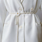 Elegant Versatile Pearl Cascade Waist Belt (MAC349)