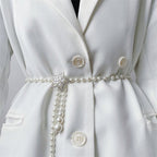 Elegant Versatile Pearl Cascade Waist Belt (MAC349)
