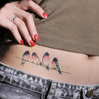 Elegant Waterproof Tattoo Sticker Sun Moon Fake Tatto Fashion Moon Temporary Fun Sun Wave Magic Tatoos For Womens Mens Stevvex