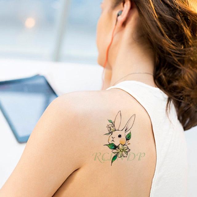 Elegant Waterproof Tattoo Sticker Sun Moon Fake Tatto Fashion Moon Temporary Fun Sun Wave Magic Tatoos For Womens Mens Stevvex