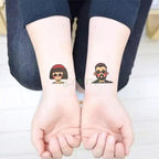Elegant Waterproof Tattoo Sticker Sun Moon Fake Tatto Fashion Moon Temporary Fun Sun Wave Magic Tatoos For Womens Mens Stevvex