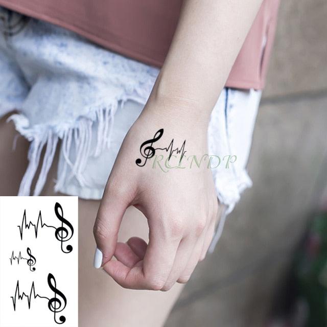 Elegant Waterproof Tattoo Sticker Sun Moon Fake Tatto Fashion Moon Temporary Fun Sun Wave Magic Tatoos For Womens Mens Stevvex