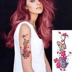 Elegant Waterproof Temporary Butterfly Sticker Tattoo Fake  Halloween Party Tattoo For Woman Girls Stevvex