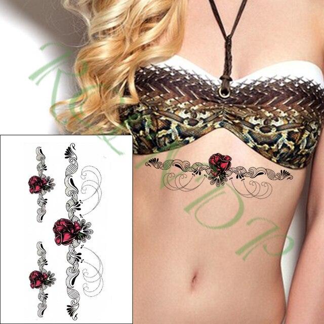 Elegant Waterproof Temporary Butterfly Sticker Tattoo Fake  Halloween Party Tattoo For Woman Girls Stevvex