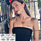 Elegant Waterproof Temporary Butterfly Sticker Tattoo Fake  Halloween Party Tattoo For Woman Girls Stevvex