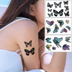 Elegant Waterproof Temporary Butterfly Sticker Tattoo Fake  Halloween Party Tattoo For Woman Girls Stevvex