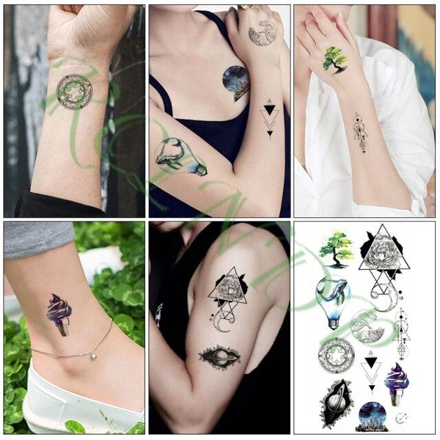Elegant Waterproof Temporary Butterfly Sticker Tattoo Fake  Halloween Party Tattoo For Woman Girls Stevvex