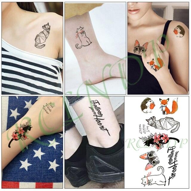 Elegant Waterproof Temporary Butterfly Sticker Tattoo Fake  Halloween Party Tattoo For Woman Girls Stevvex