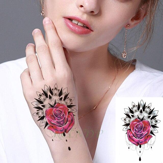 Elegant Waterproof Temporary Butterfly Sticker Tattoo Fake  Halloween Party Tattoo For Woman Girls Stevvex