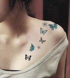 Elegant Waterproof Temporary Tattoo Sticker Cat Fox Flash Tatoo Neck Hand Modern Tattoo Stickers Butterflies Cats For Womens Stevvex