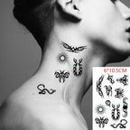 Elegant Waterproof Temporary Tattoo Sticker Cat Fox Flash Tatoo Neck Hand Modern Tattoo Stickers Butterflies Cats For Womens Stevvex