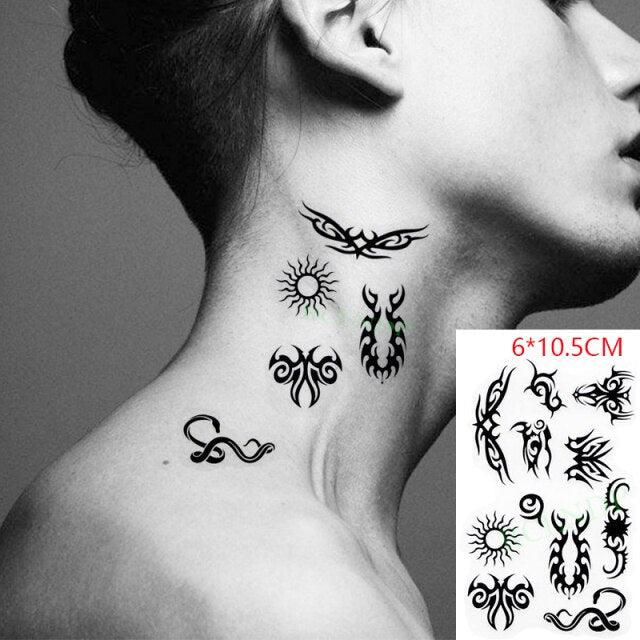 Elegant Waterproof Temporary Tattoo Sticker Cat Fox Flash Tatoo Neck Hand Modern Tattoo Stickers Butterflies Cats For Womens Stevvex